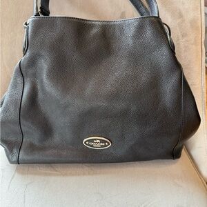 Coach Black Pebbled Leather Shoulder Bag